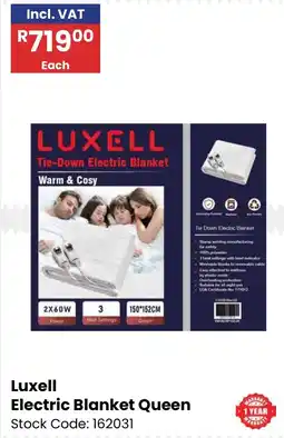Africa Cash and Carry Luxell Electric Blanket Queen offer