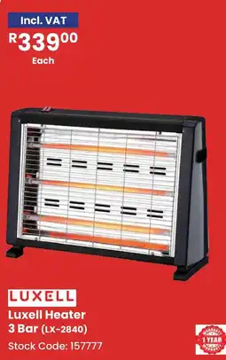 Africa Cash and Carry Luxell Heater 3 Bar offer