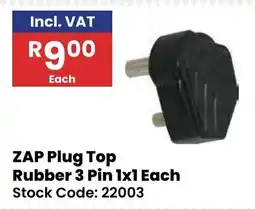 Africa Cash and Carry ZAP Plug Top Rubber 3 Pin offer