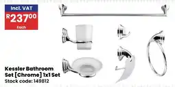 Africa Cash and Carry Kessler Bathroom Set [Chrome] offer