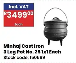 Africa Cash and Carry Minhaj Cast Iron 3 Leg Pot offer