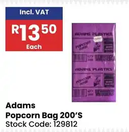 Africa Cash and Carry Adams Popcorn Bag 200'S offer