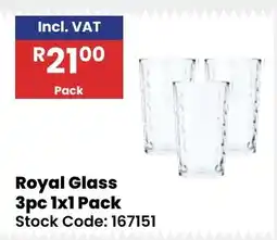Africa Cash and Carry Royal Glass offer