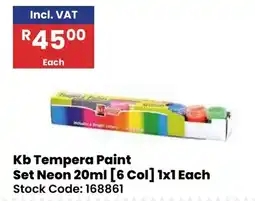 Africa Cash and Carry Kb Tempera Paint Set Neon 20ml [6 Col] offer