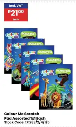 Africa Cash and Carry Colour Me Scratch Pad Assorted offer
