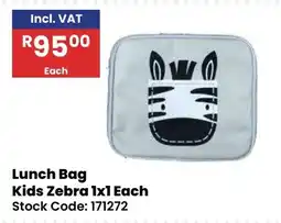 Africa Cash and Carry Lunch Bag Kids Zebra offer