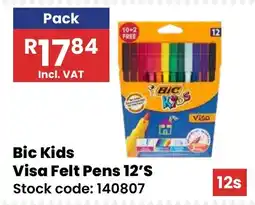 Africa Cash and Carry Bic Kids Visa Felt Pens 12'S offer