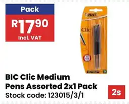 Africa Cash and Carry BIC Clic Medium Pens Assorted offer