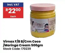 Africa Cash and Carry Virnax F/B B/Crm Coco /Moringa Cream offer