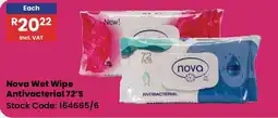 Africa Cash and Carry Nova Wet Wipe Antivacterial 72'S offer