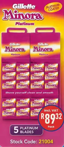 Africa Cash and Carry Gillette Minora Platinum offer