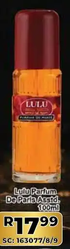 Africa Cash and Carry Lulu Parfum De Paris Assorted offer