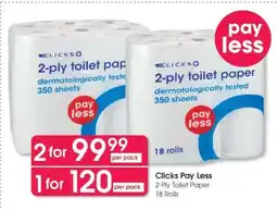 Clicks Clicks Pay Less offer