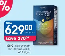 Clicks GNC Triple Strength Fish Oil Plus CoQ-10 60 Softgels offer