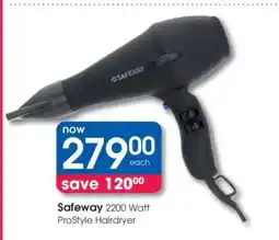 Clicks Safeway 2200 Watt ProStyle Hairdryer offer