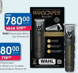 Clicks Wahl Manscaper Black Ops Trimmer Kit offer