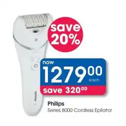 Clicks Philips Series 8000 Cordless Epilator offer