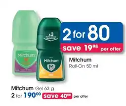 Clicks Mitchum Roll-On 50 ml offer