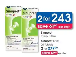 Clicks Sinupret Syrup 100 ml offer