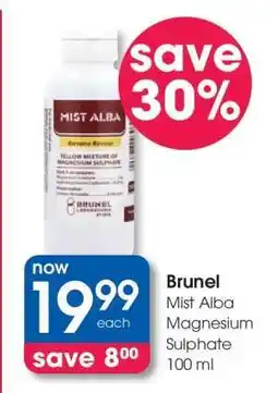Clicks Brunel Mist Alba Magnesium Sulphate 100 ml offer
