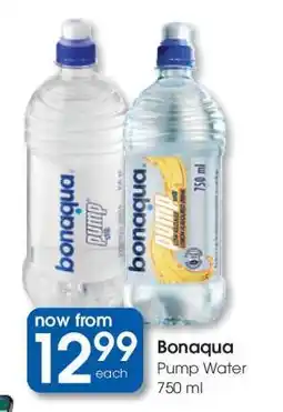 Clicks Bonaqua Pump Water 750 ml offer