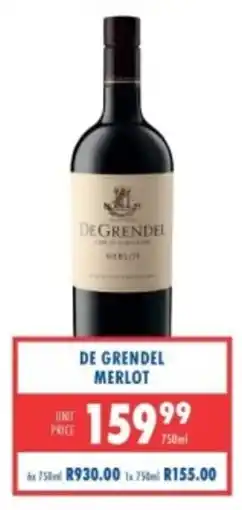 Ultra Liquors De Grendel Merlot offer