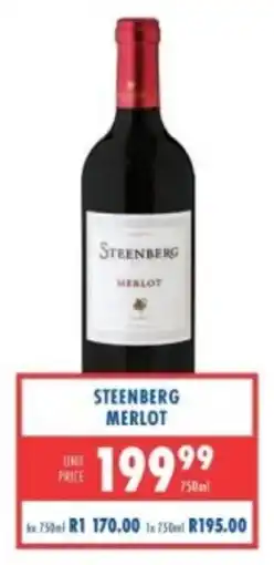 Ultra Liquors Steenberg Merlot offer