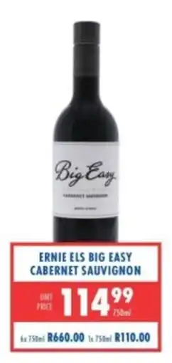 Ultra Liquors Ernie Els Big Easy Cabernet Sauvignon offer