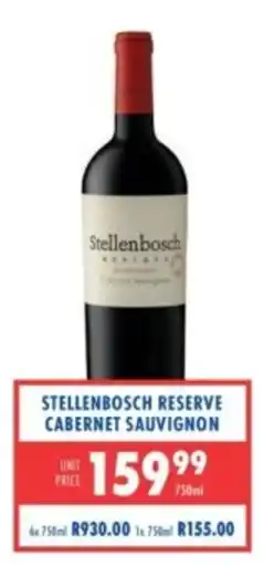 Ultra Liquors Stellenbosch Reserve Cabernet Sauvignon offer