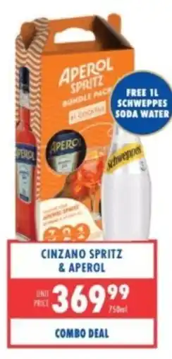 Ultra Liquors Cinzano Spritz & Aperol offer