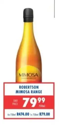 Ultra Liquors Robertson Mimosa Range offer