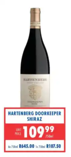 Ultra Liquors Hartenberg Doorkeeper Shiraz offer