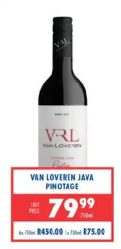 Ultra Liquors Van Loveren Java Pinotage offer