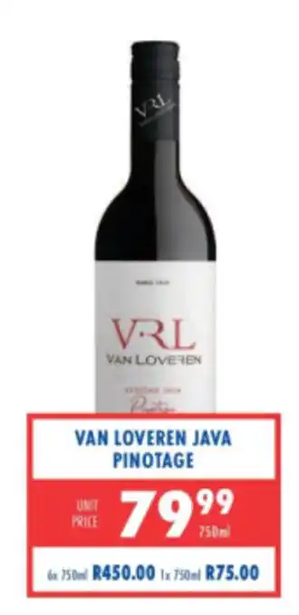 Ultra Liquors Van Loveren Java Pinotage offer