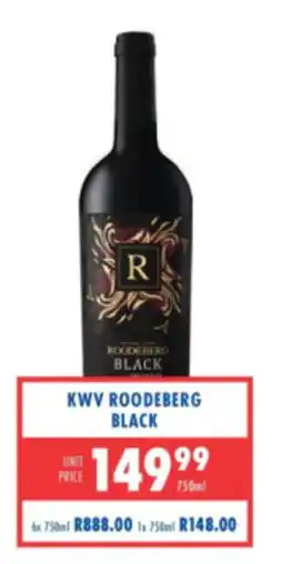 Ultra Liquors KWV Roodeberg Black offer
