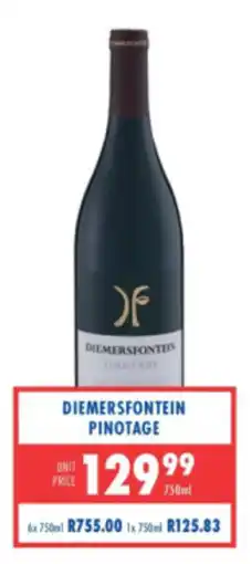 Ultra Liquors Diemersfontein Pinotage offer