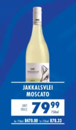 Ultra Liquors Jakkalsvlei Moscato offer