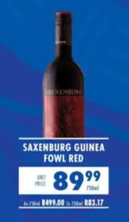Ultra Liquors Saxenburg Guinea Fowl Red offer