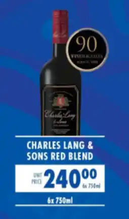 Ultra Liquors Charles Lang & Sons Red Blend offer