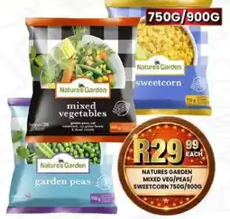Take 'n Pay Natures Garden mixed vegetables/garden peas/sweetcorn offer