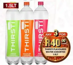 Take 'n Pay Thirsti Flavoured Water Assorted offer