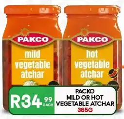 Take 'n Pay Pakco mild or hot vegetable atchar offer
