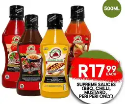 Take 'n Pay Supreme Sauces (BBQ, Chilli, Mustard, Peri Peri Only) offer