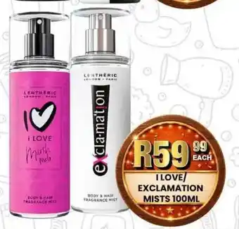 Take 'n Pay I LOVE / EXCLAMATION MISTS offer