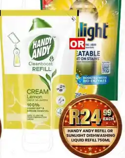 Take 'n Pay HANDY ANDY REFILL OR SUNLIGHT DISHWASHING LIQUID REFILL offer