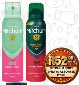 Take 'n Pay Mitchum body sprays assorted offer
