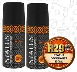 Take 'n Pay Status Deodrants offer