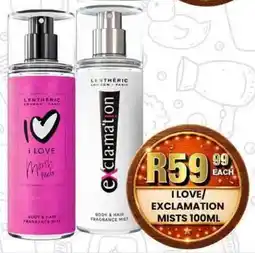Take 'n Pay I love/Exclamation mists offer