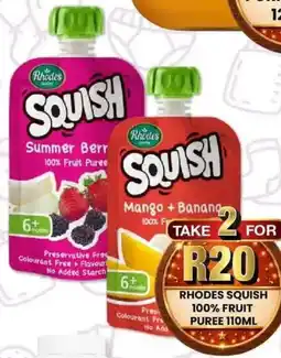 Take 'n Pay Rhodes squish 100% fruit puree offer