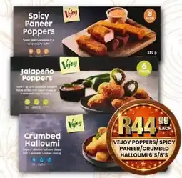 Take 'n Pay Vejoy poppers/spicy paneer/crumbed halloumi offer